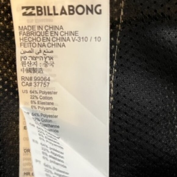 Billabong Comfort Stretch Crossfire Submersible Shorts Tan Size 28 NWT - Picture 9 of 9